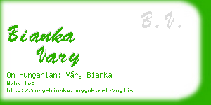 bianka vary business card