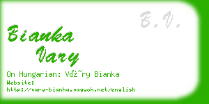 bianka vary business card